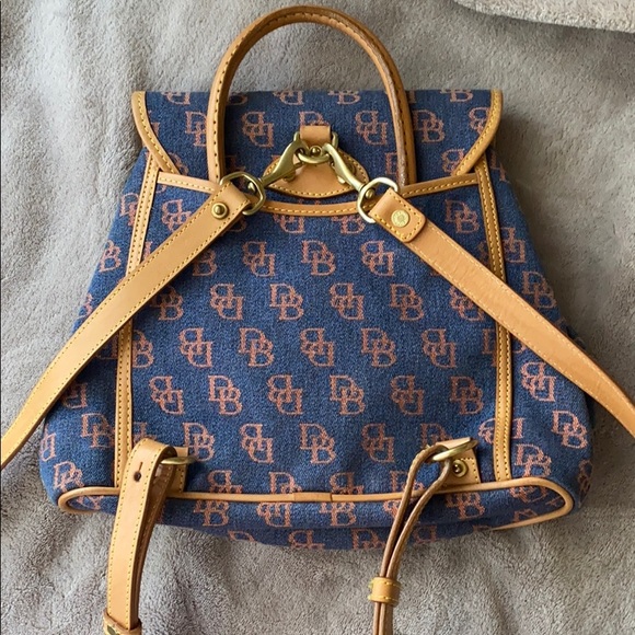 Dooney and Bourke mini monogram denim backpack - Picture 4 of 6